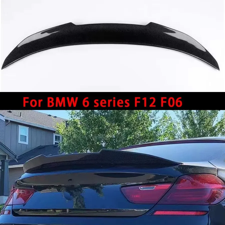 For BMW 6 series F12 F06 630 640 Carbon Fiber Tail fins Rear Spoiler Duckbill Car Wing Retrofit the rear wing Car Accessories