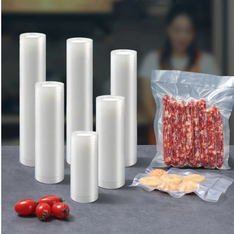 Thickened Food Vacuum Storage Packaging Bags for Vacuum Sealer Meat Fruit Vegetable Sous Vide Cooking Bag 12/22/28 500cm Rolls