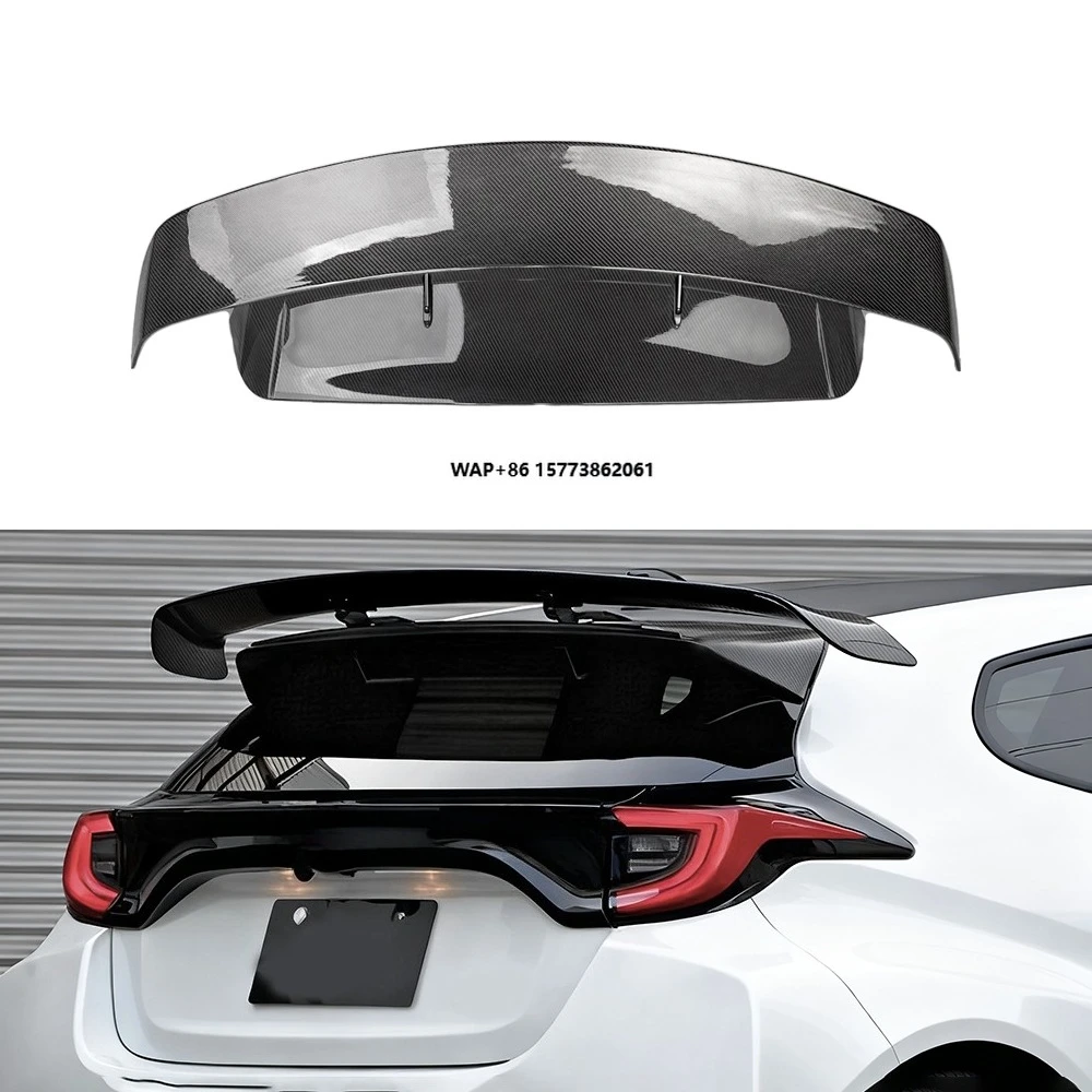 

Для GR YARIS GXPA16 SA стиль сухой углеродное волокно полированный сменный спойлер на крышу заднего крыла комплект кузова