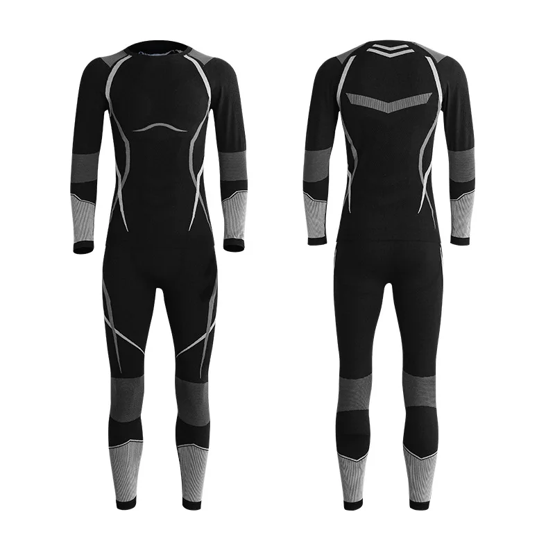 

Зимние лыжные комплекты термобелья для мужчин и женщин, впитывающий пот дышащий быстросохнущий спортивный костюм, лыжный термодлинный костюм