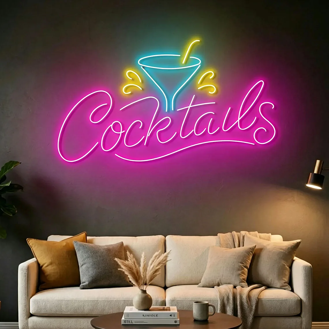 Cocktail Neon Sign, Bar Lounge Decor, Pub or Man Cave Decor, Cocktail Wall Art, Bar Sign, Unique Gift For Dad/Him/Bartender image 11