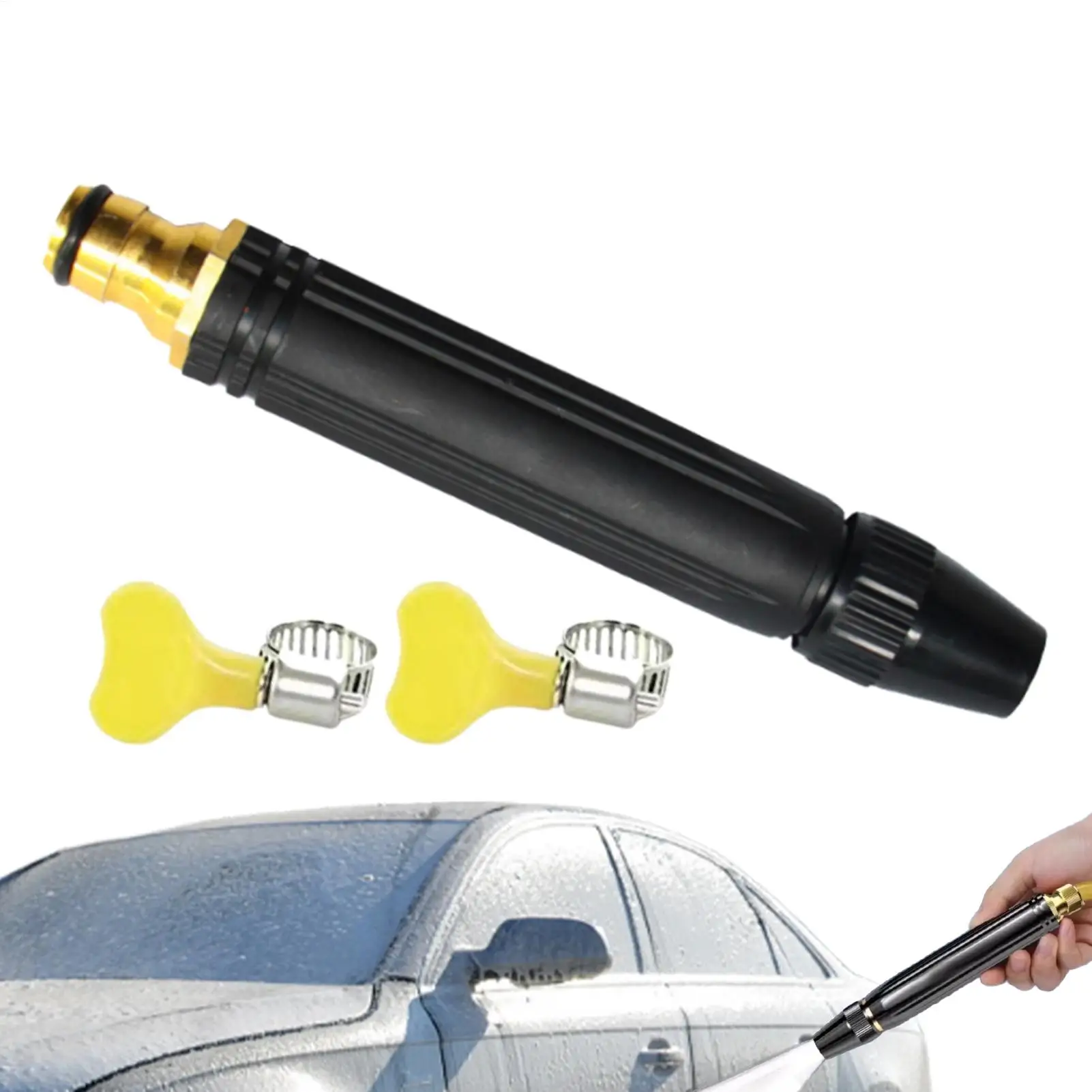 High Pressure Hose Nozzle Powerful Adjustable Leak-proof Sprayer High Pressure Water Nozzle for Car Home Garden Washing Cleaning