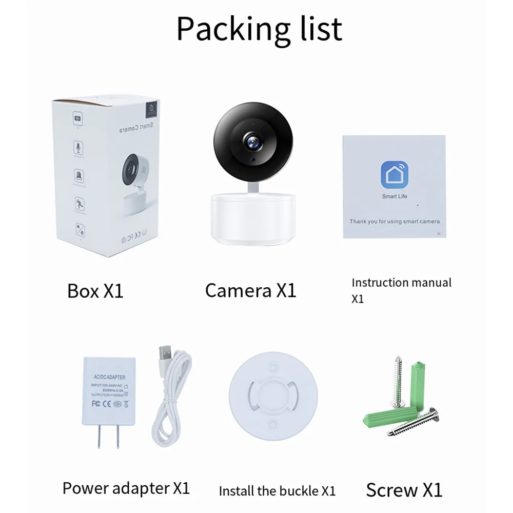 2MP Full HD Human and Sound Detection Wireless Audio Babyfoon met Cameras 360 Tuya Smart Wifi Security Video Baby Monitor Camera