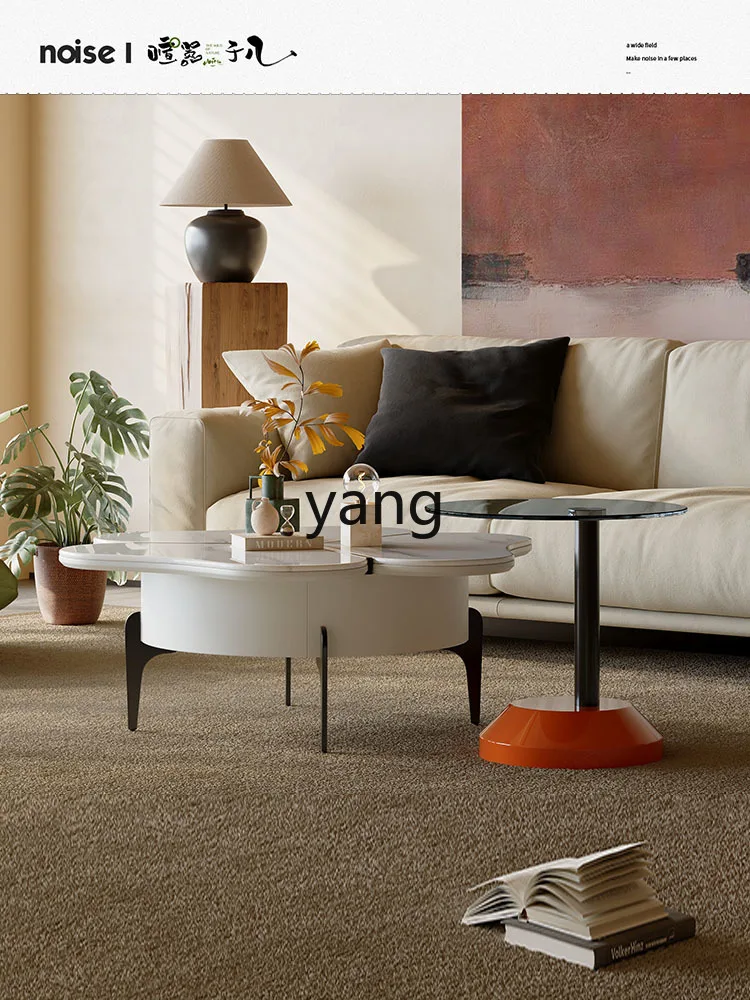 Yjq Cream Style Tea Table Living Room Home Minimalist Design Sense Personality Creative Fashion Microlite Tea Table Shaped