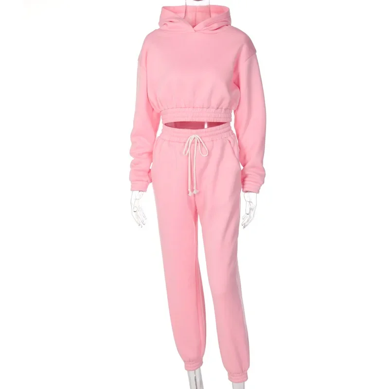 2024 novas mulheres casuais velo hoodies moletom moda preto rosa senhoras roupas