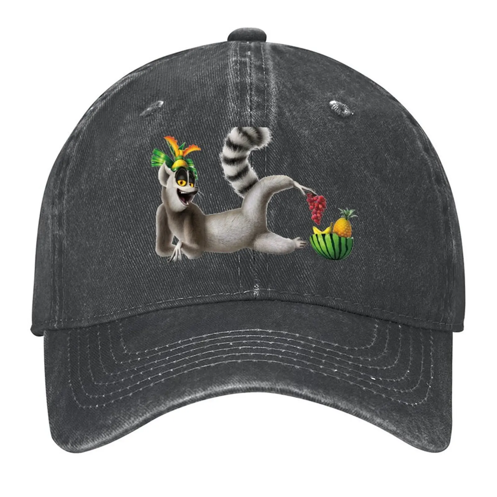 

king julien Baseball Cap fishing caps man men's big size hat Custom Cap hats for men Women's Men's