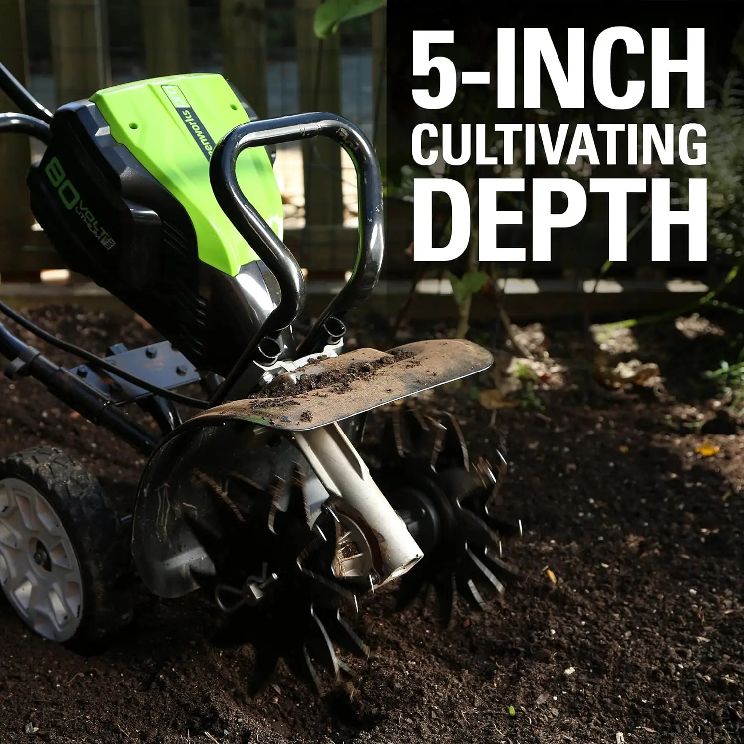 Pro 80V 10 inch Cordless Tiller Cultivator, Tool Only