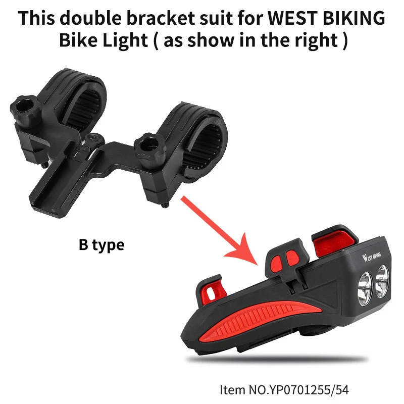 WEST BIKING 4 In 1 Multi-function Bicycle Light Bracket Bike Computer Mount Bracket Smart Sensor Bike Stand Bicycle Accessories