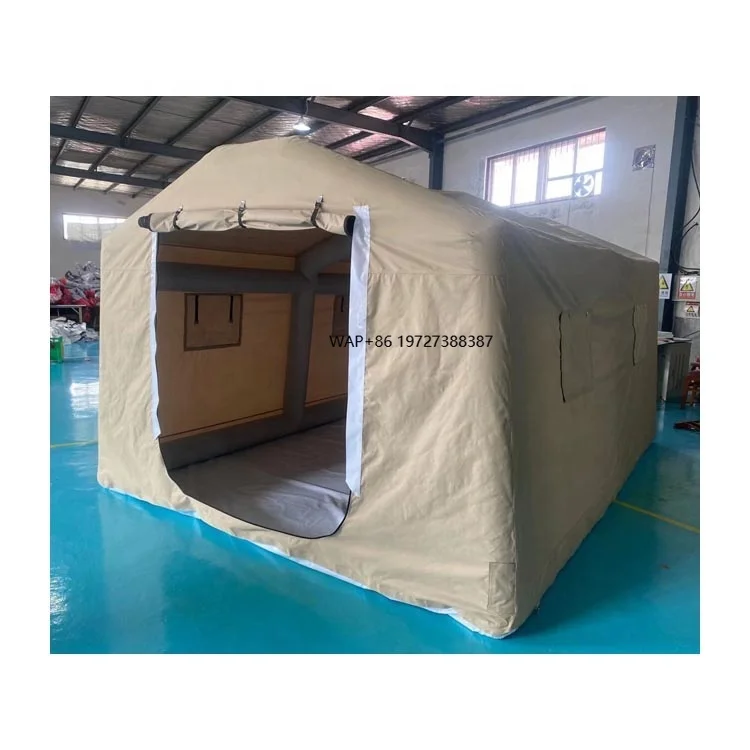 Airtight Frame Inflatable Camping Tent in Tan Color