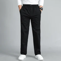 Heren Casual Broek Slanke Rechte Ademende Stretch Klassieke Broek Voor Heren Lente Herfst Streetwear Blackpant Man Hoge Kwaliteit