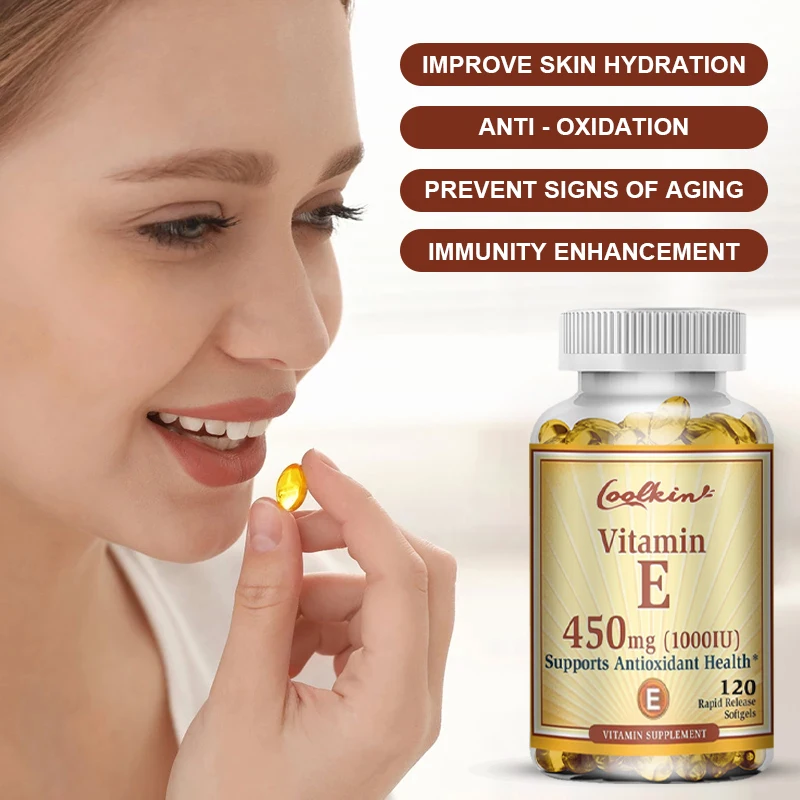 Vitamin E Capsules 450mg - Anti Aging Anti-Wrinkle Firming Skin, Facial Treatment