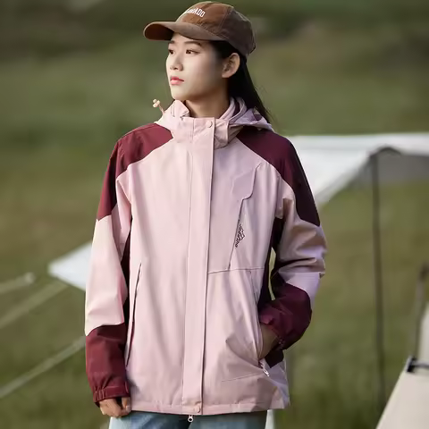Woman Outdoor Jackets Hiking Jacket Waterproof Windproof Outdoor Camping Coat 100% Nylon girl Sports Versatile
