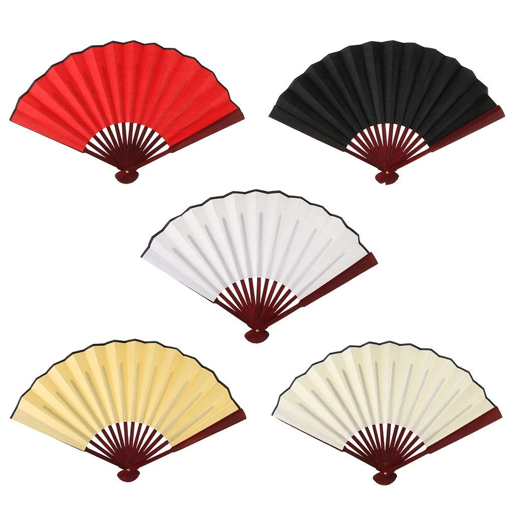 Rendimiento de abanico plegable de mano DIY de Kung Fu Tai Chi chino de bambú