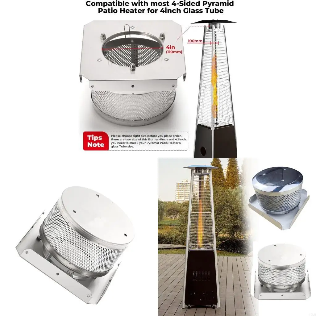 

97QD HeavyDuty Burners Mesh Base For Pyramid Heaters 18cm Diameter 13cm Height Enhances Weather Protective Installation Ready
