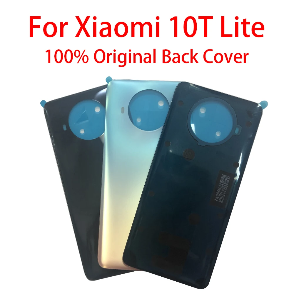 

Оригинальная новая задняя крышка батарейного отсека для Xiaomi Mi 10T Lite, запасные части для корпуса двери, чехол для Xiaomi