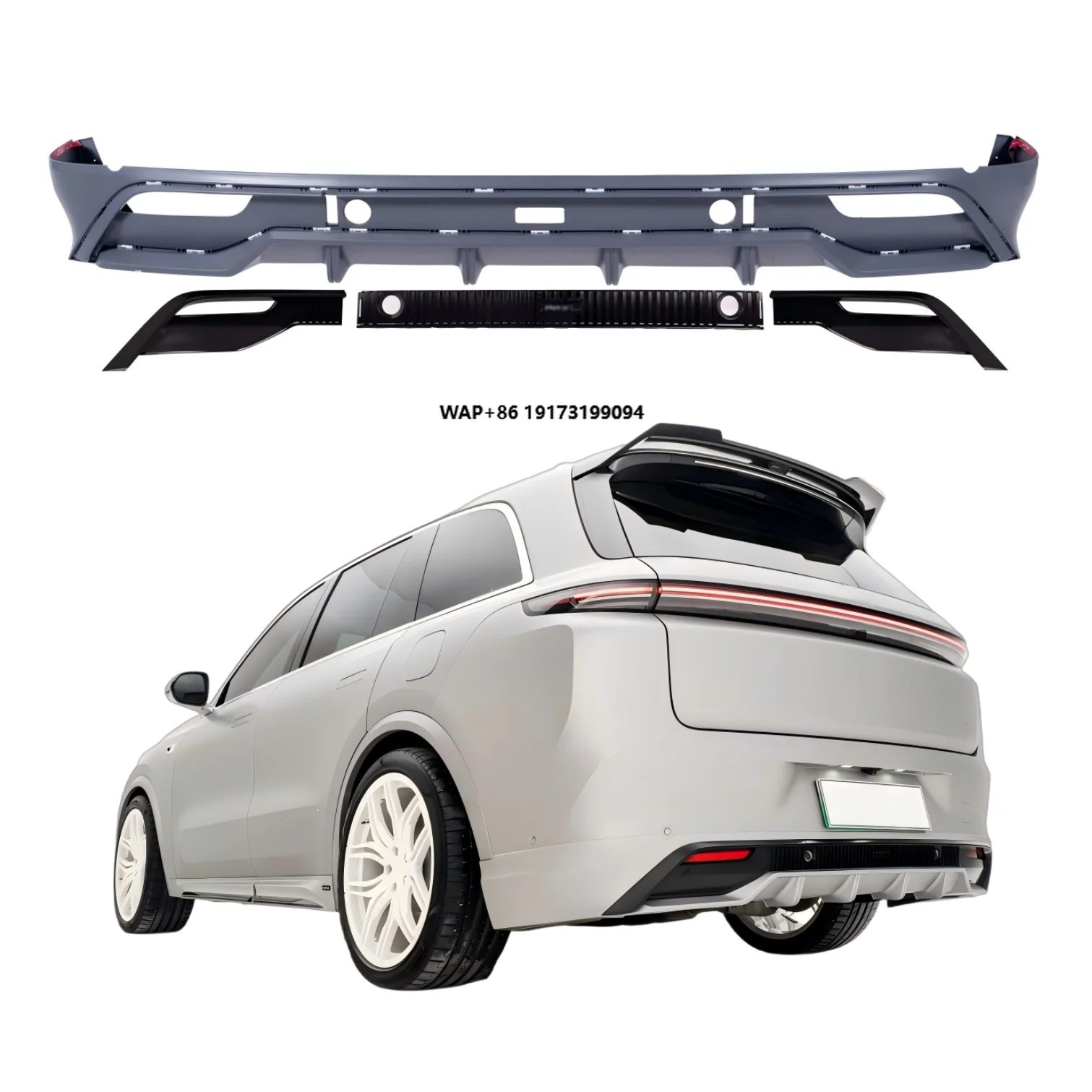 

High-quality Rear Lip for Li Auto L8 Factory Wholesale Rear Bumper for Lix-iang L8 Car Accessories Glossy Black Auto Parts