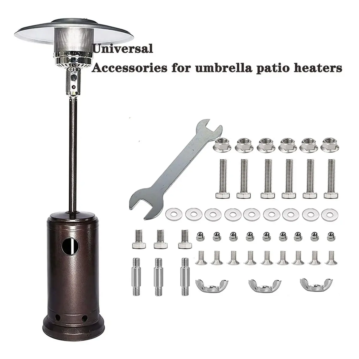 Budget-Friendly-Replacement Hardware Bolt & Nut Set for Patio Heater - Propane Outdoor Space Heater Accessories