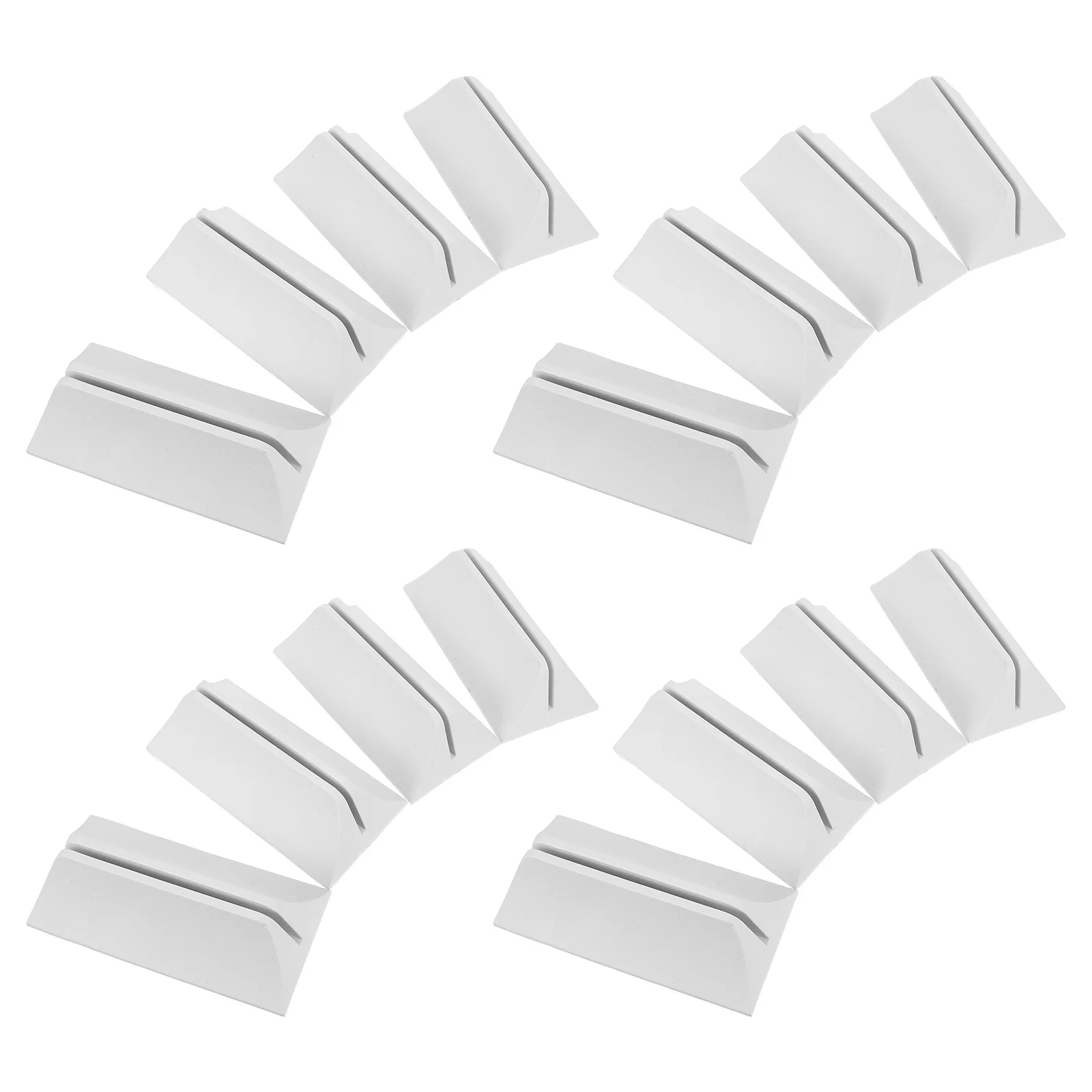 

16Pcs Adjustable Desktop Partition Holder White Plastic Nodrill Screen Clamp Office Privacy Panel Support Base Workstation