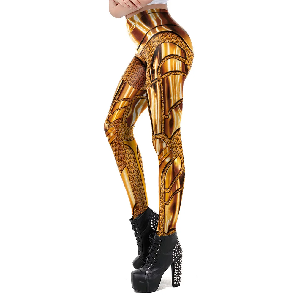 European and American film woman costume 3D digital printed leggings women\'s elastic fitness tights  leggings women