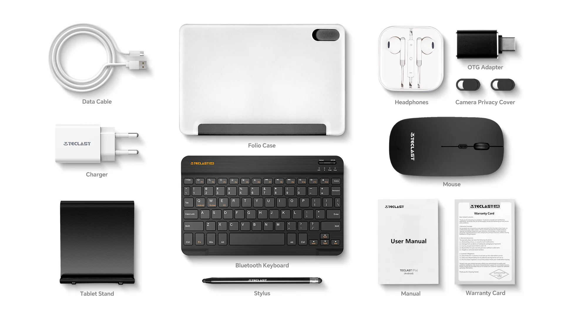 Tablet 10,1 Zoll TECLAST P30T Hülle Android 16 WiFi 3GB+13GB RAM 128GB 120Hz 6000mAh Tastatur-Maus-Hüllen-Set Duale Lautsprecher Gesichtserkennung Widevine L1 Netflix Kindermodus Leichtgewicht GPS – Detail 2
