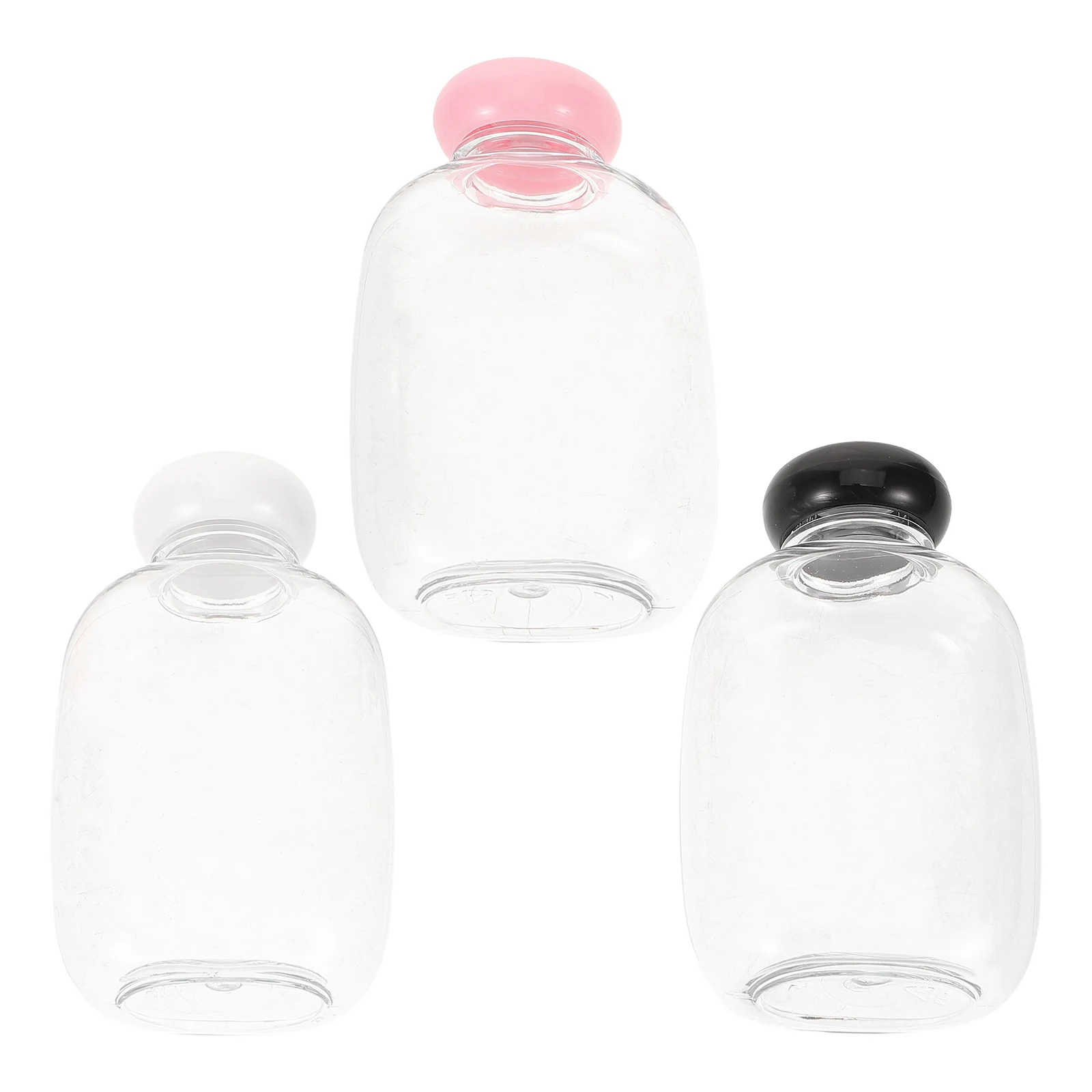 

30pcs Cold Drink Packaging Bottles 100Ml Clear Plastic Juice Bottles With Lids Small Beverage Containers For Water Milk Tea
