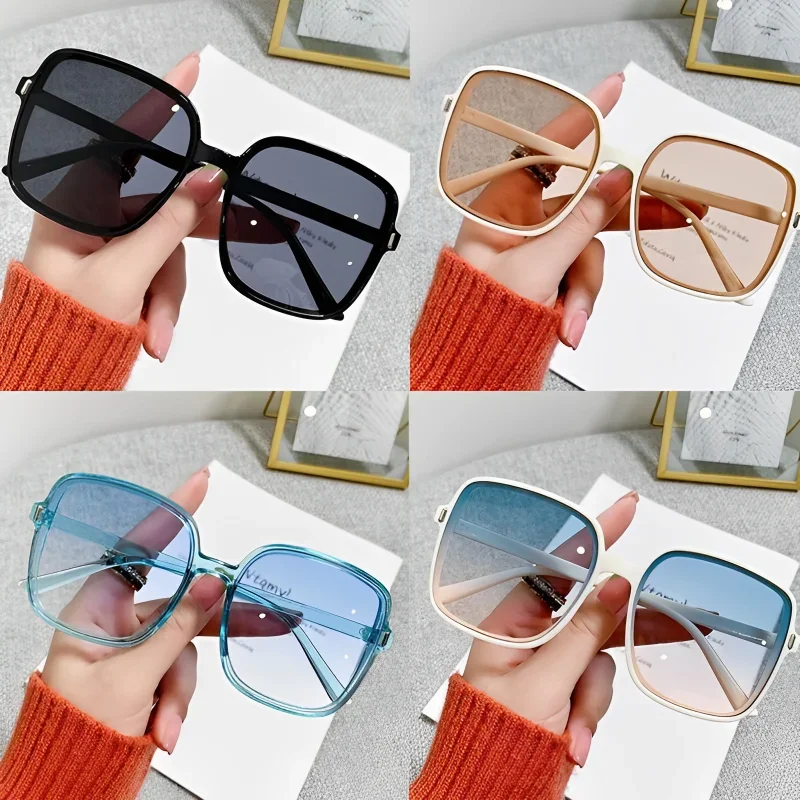 

2024 New Oversized Rectangle Sunglasses Women's Fashion Square Sun Glasses Men's Classic Vintage Eyewear UV400 Oculos De Sol