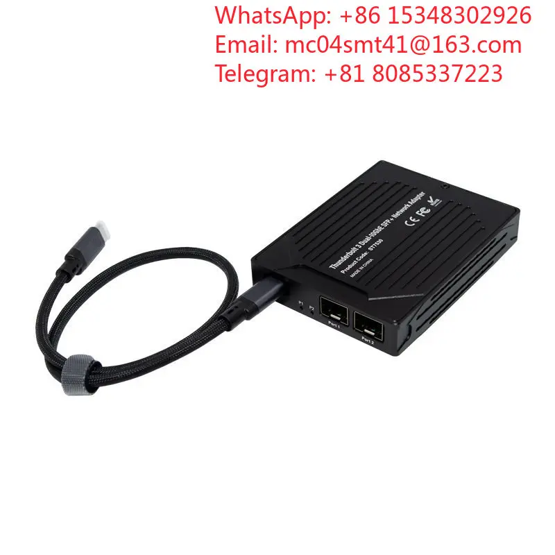 Dual‑Port SFP+ 10G Fiber Network Adapter I82599, Thund-erbolt3 USB4 Compatible X520 Ethernet Card For Notebook Network