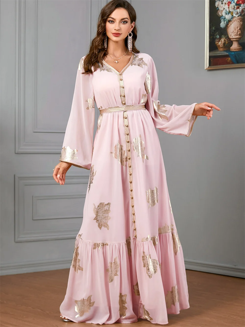 2024 New Modest Moroccan Kaftan Women Dubai Luxury Abaya Embroidery Dresses Party Elegant Muslim Islam Turkey robe arabe