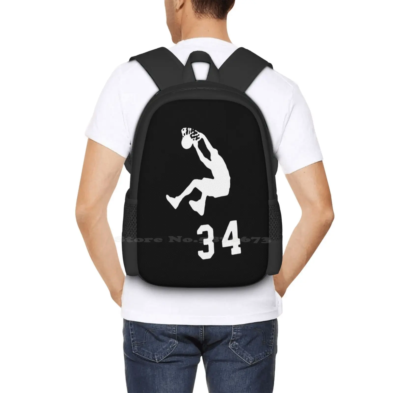 Mochilas a prueba de Shaq para niñas adolescentes escolares, a prueba de bolsas de viaje Shaq, baloncesto 34, 2020, 80 Allen Iverson, andre-iguodala Bball