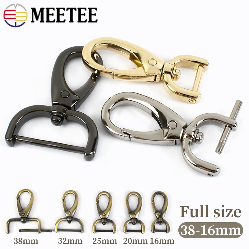 2/4/10P 13-38mm Bag Metal Buckles Carabiner Keychain Swivel Lobster Clasp Accessories for Handbags Dog Collar Waist Snap Hook