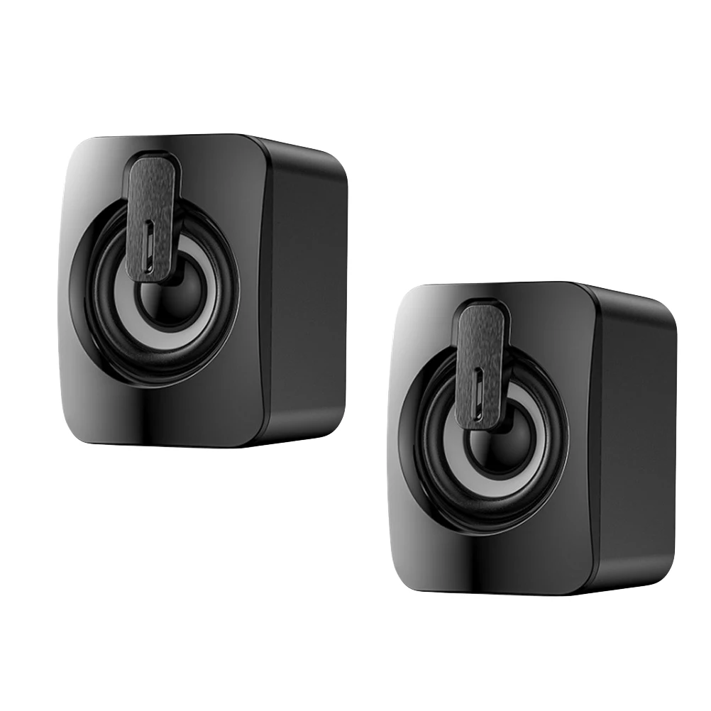 

2 pcs Usb Mini Speakers Desktop Portable Audio Rgb Subwoofer Laptop Computer Player High Quality Bass Enhancing