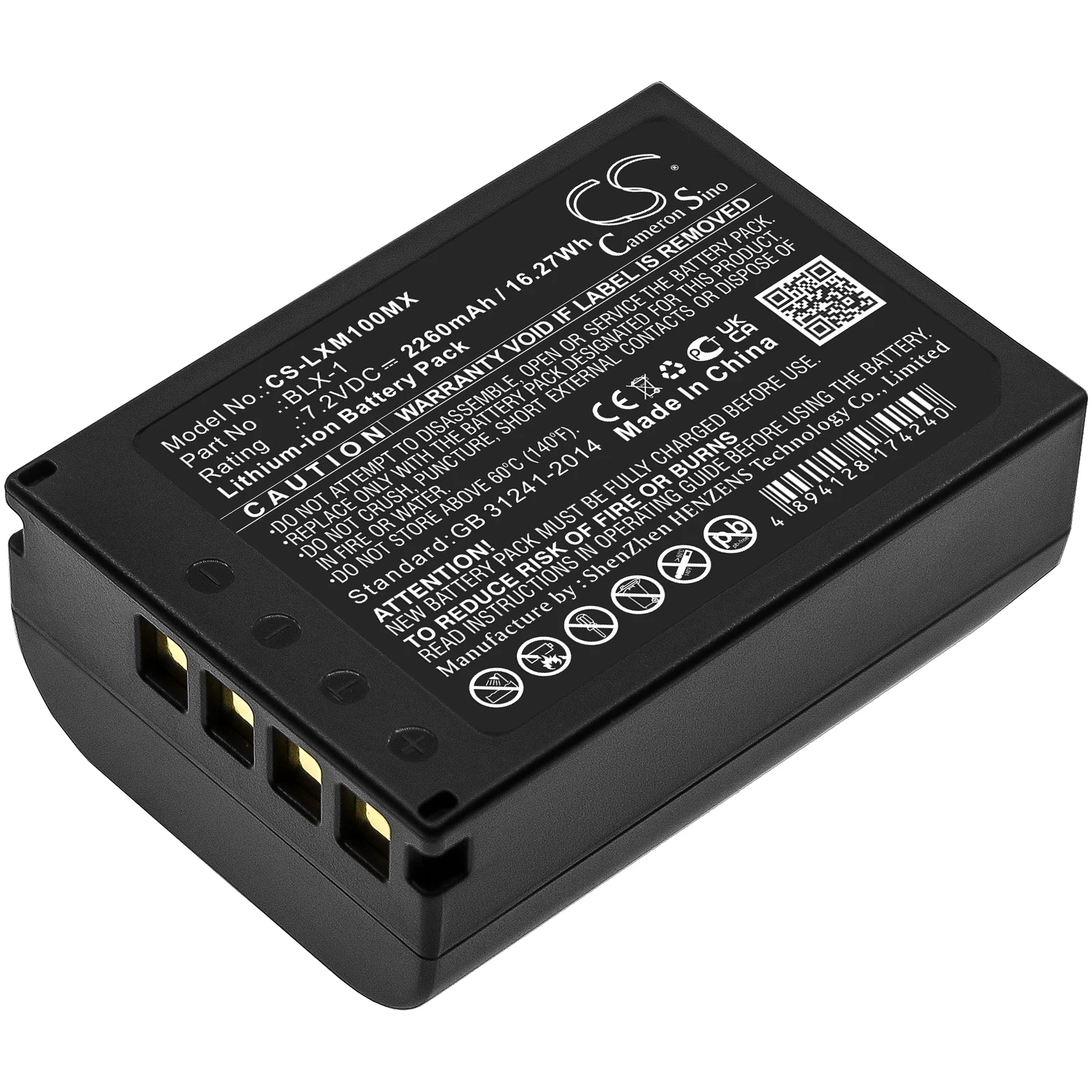 

Li-ion Camera Battery for Olympus, 7.2V 2260mAh, Compatible Models: OM SYSTEM OM-1,OM-1 Mirrorless