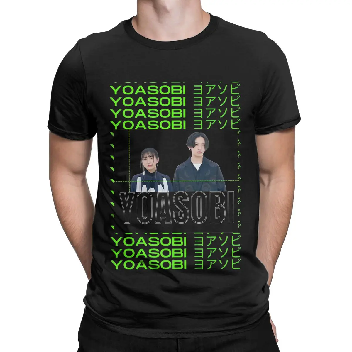 تي شيرت قطني برقبة دائرية للرجال ، تي شيرتات Yoasobi ، قمم كلاسيكية ، Kpop Ayase Ikura Yaosobi ، أكمام قصيرة ، الصيف
