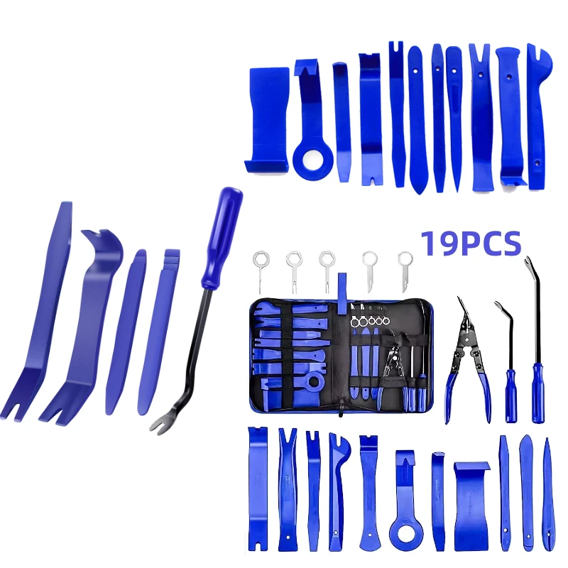 

1/19pc Car Hand Tool Set Car Disassembly Kit Stereo Repair DVD Repair Tool Dashboard Removal Tool Interior Plastic Trim Panel