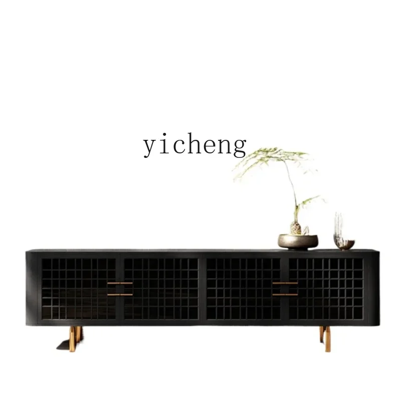 

new Chinese solid wood TV cabinet coffee table combination modern simple storage side cabinet