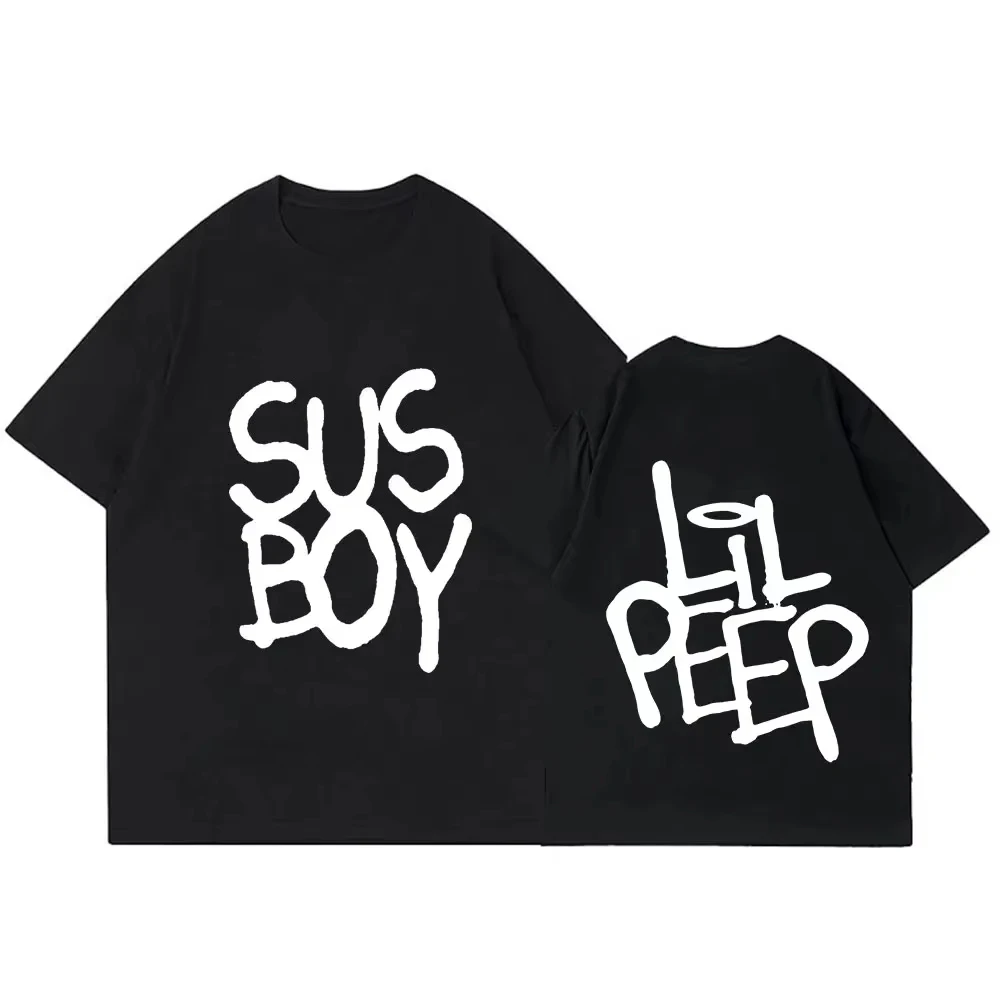 Camiseta Rosa Hot do Rapper Lil Peep Sus Boy para Homens e Mulheres, Camisa de Hip Hop de Manga Curta, Camisetas de Rua de Alta Qualidade