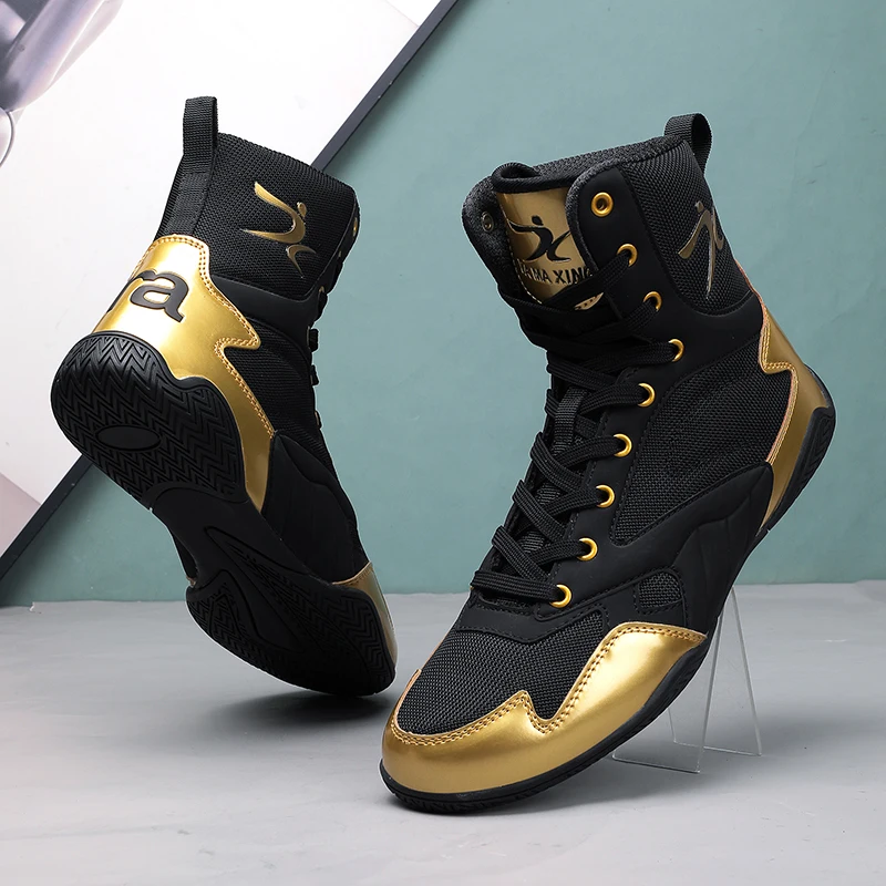 New Men's Wrestling Shoes Indoor Comfortable Training Wrestling Boxing Shoes Men's Lightweight Flying Hard Pull Shoes