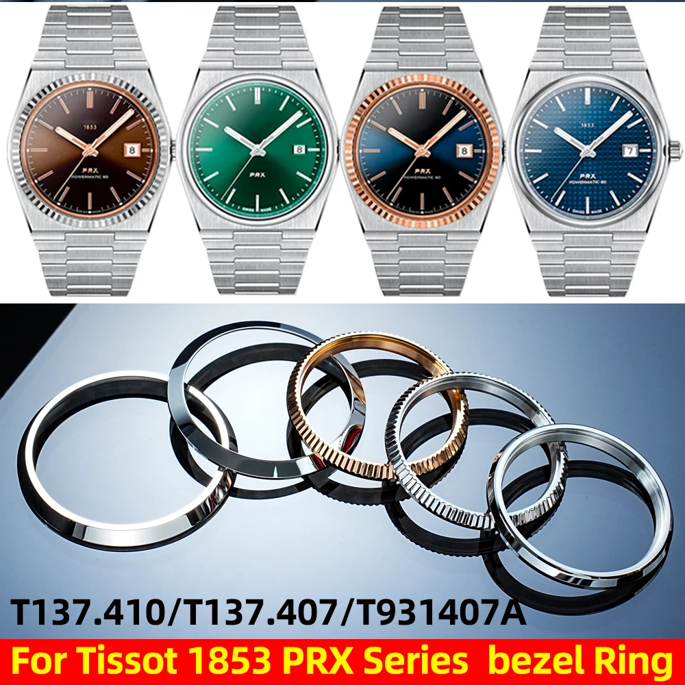 For Tissot 1853 Super Player PRX T137.410 T137.407 T931407A collar steel bezel Ring Watch Metal Refit Parts Replace accessories