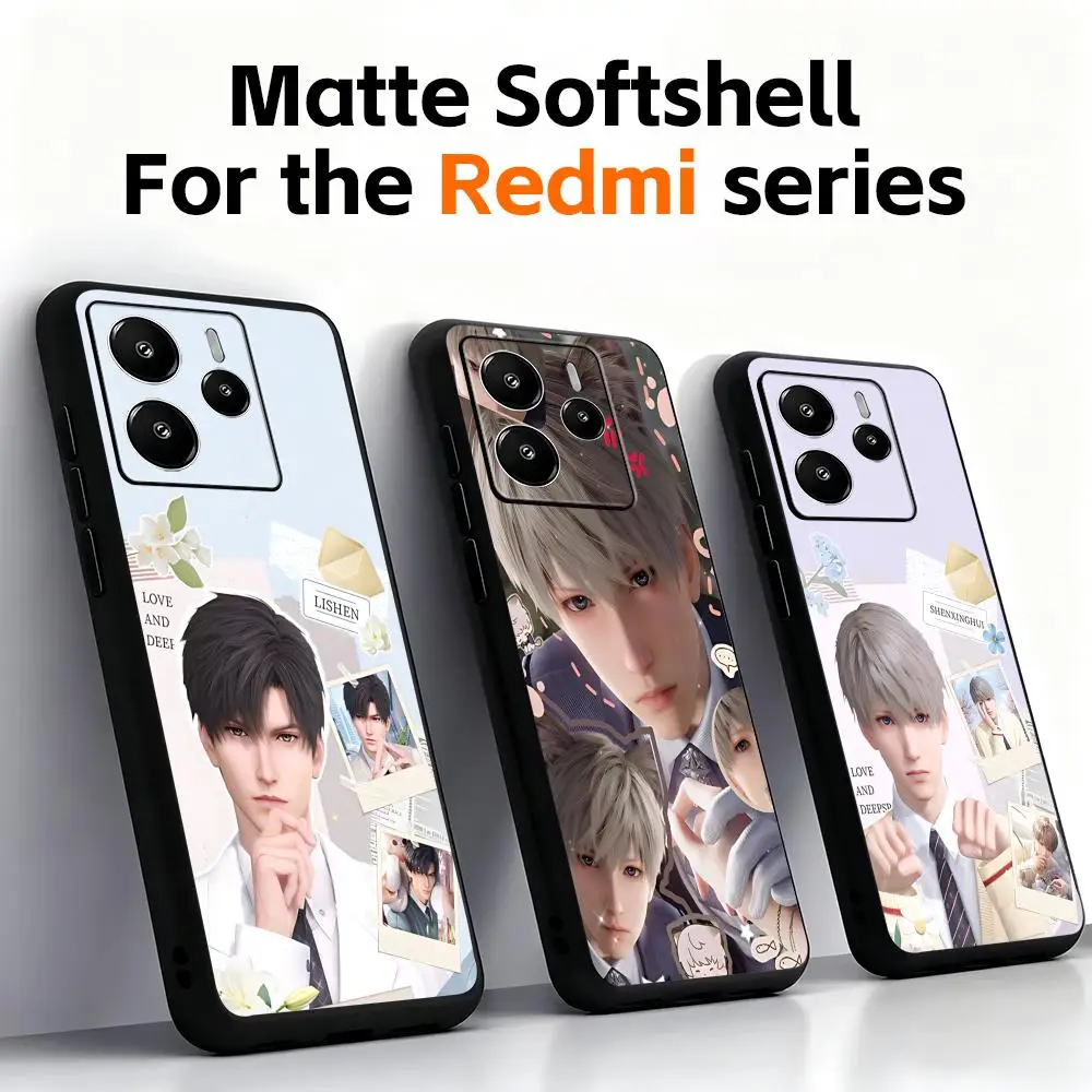 Чехол для телефона Love and Deepspace Hot Game, мягкий черный чехол для телефона Redmi Note 11 12 13 14Pro Plus S 5G 14C A3