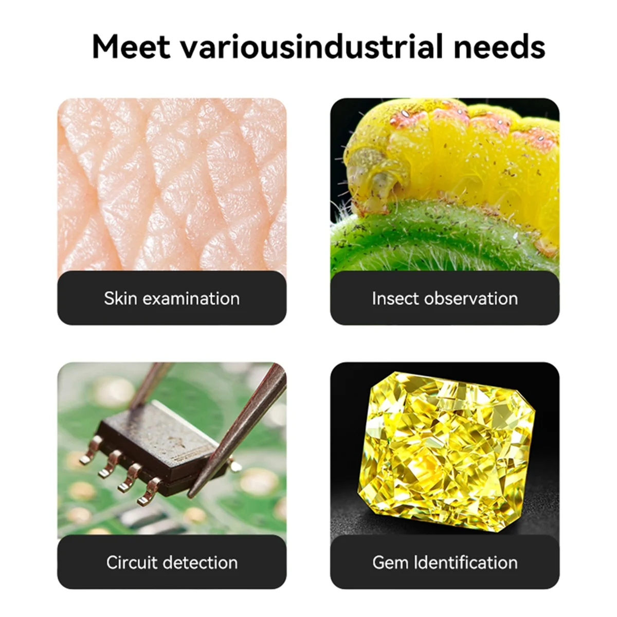 

Microscopes Handheld Digital Microscope Camera 50X-1600X USB Pocket Microscopes Camera with 8 Adjustable LED for Ios Android