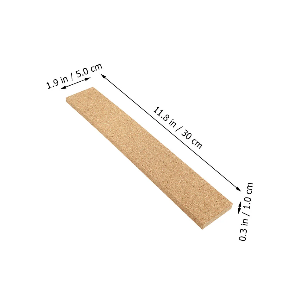 2 Pcs Cork Strips Bulletin Bar Announcement Board Thick Boards Natural Frameless