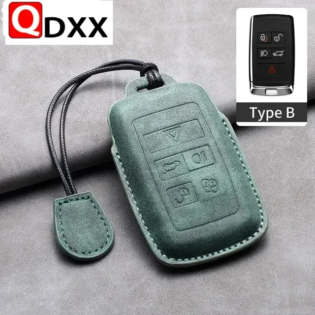 Leather Car Key Case Cover Shell Fob For Land Rover Range Rover Sport Discovery 3 4 Elander 2 Evoque For Jaguar XF XJ XE XJL XF