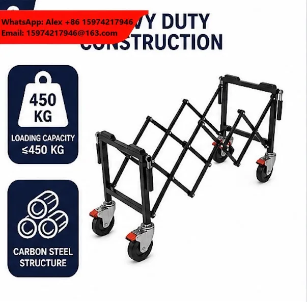 Heavy Duty Folding Adjustable European/American Style Coffin Trolley Funeral Church Mortuary Transport Cart