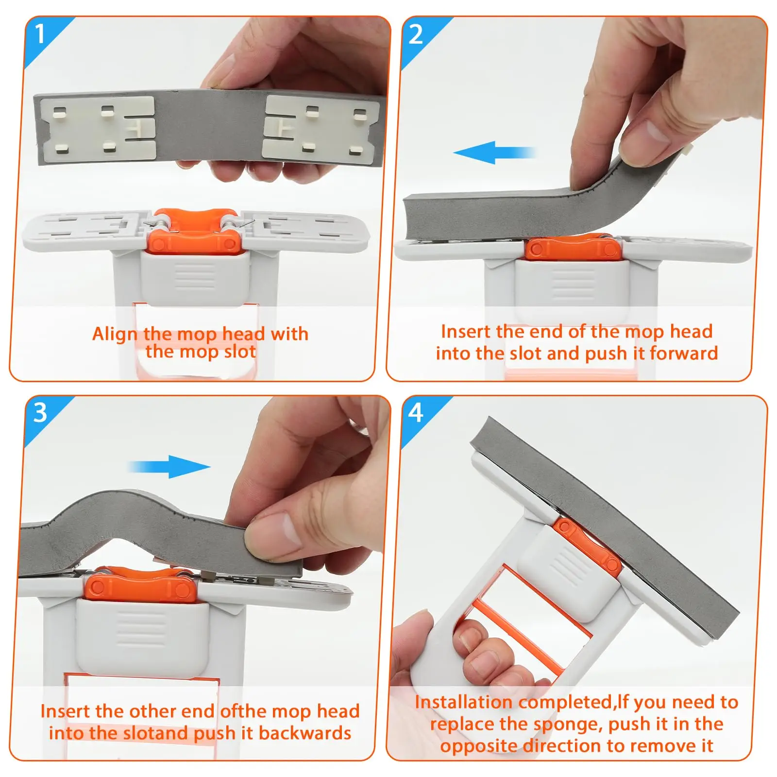 4pcs/set Handheld Mini Squeegee Sponge Cleaning Brush, Portable Multi Purpose Small Cleaner for Kitchen Counter, Sink, Window, Bathroom Tile, Stove Top image 3