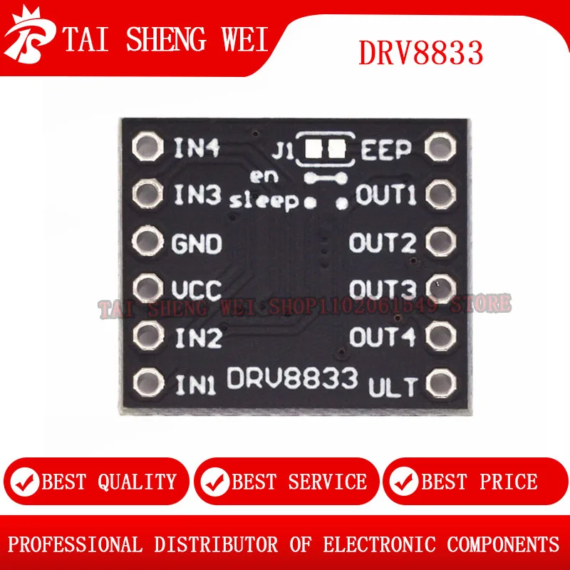 5pcs DRV8833 2Channel DC Motor Driver Module Board 1.5A 3V-10V