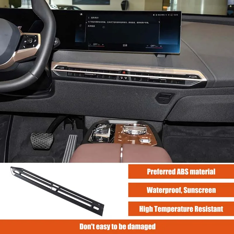 

For BMW ix 2022-2024 ABS carbon fiber car center control air outlet frame decoration sticker car interior protection accessories