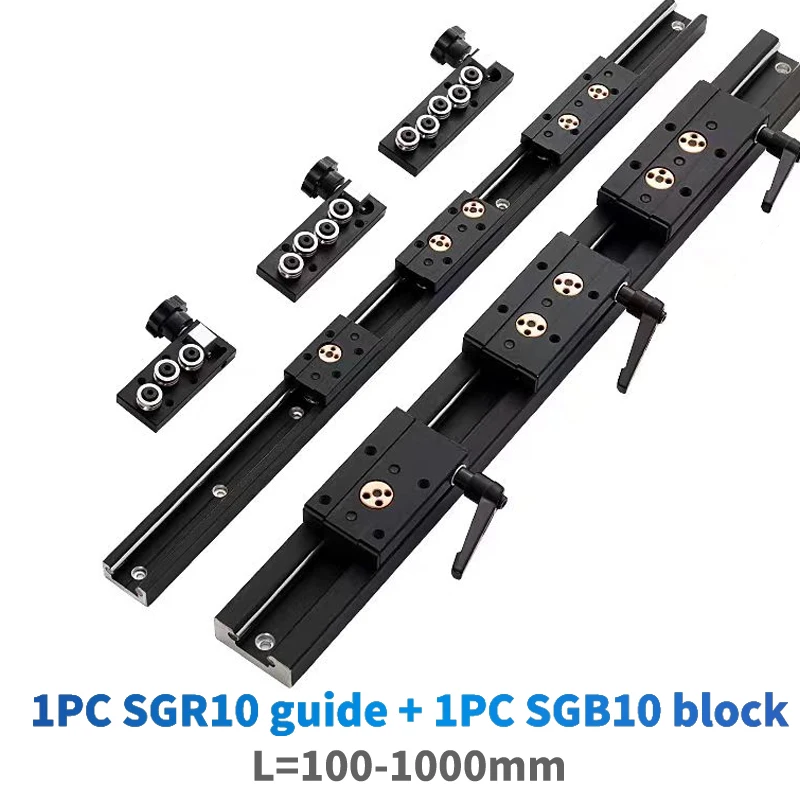 Annerimento Guida lineare integrata a doppio asse 28mm SGR10 Roller slide 1 set: 1 blocco SGB10 e 1 SGR10 Guida per la lavorazione del legno cnc