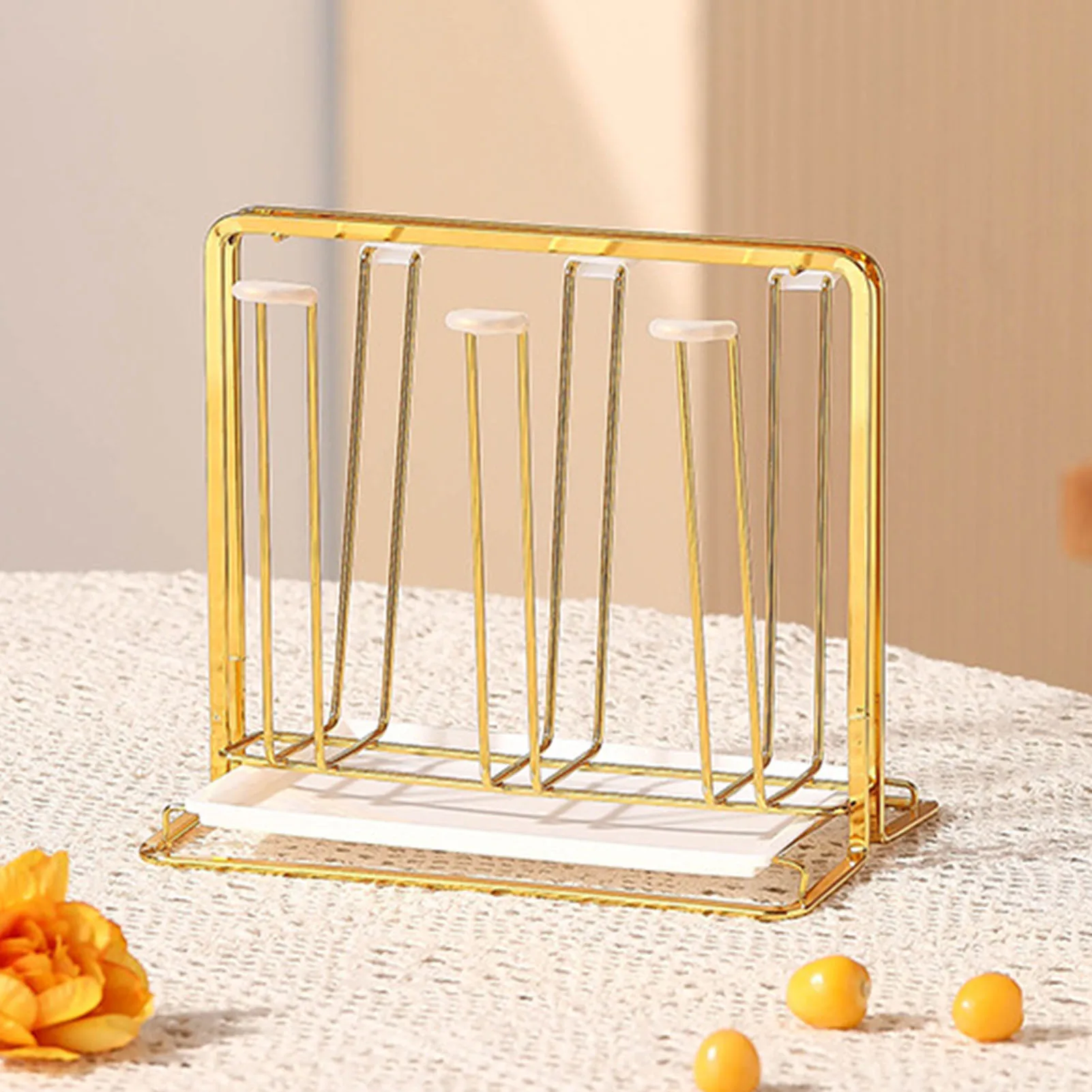Creative Metal Water Cup Rack Easy Installation Stable Rack with Non-slip Silicone Sleeve for Home Kitchen Bar Decor