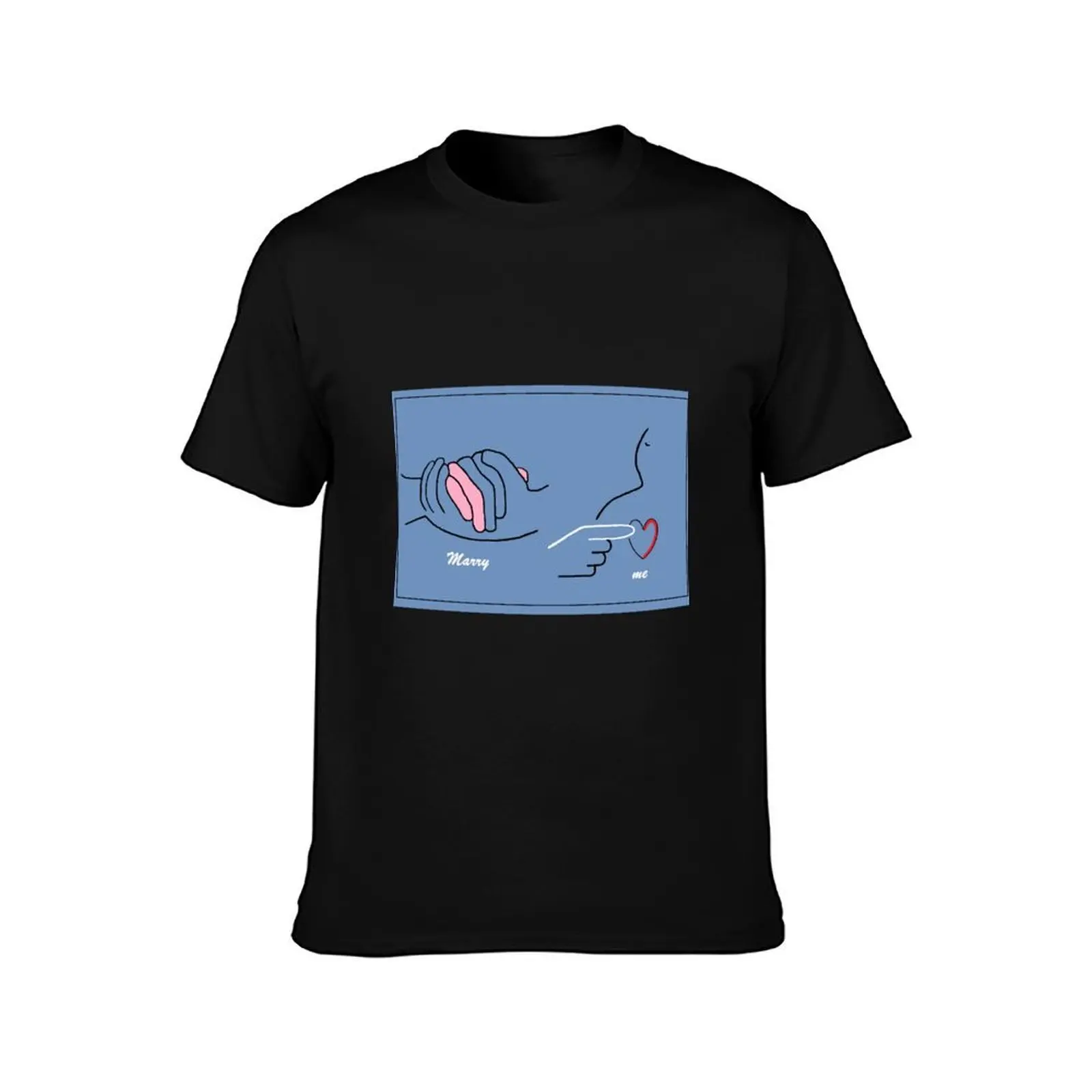 ASL Marry Me T-Shirt Basic Casual Wear Short Sleeve Top T-Shirt