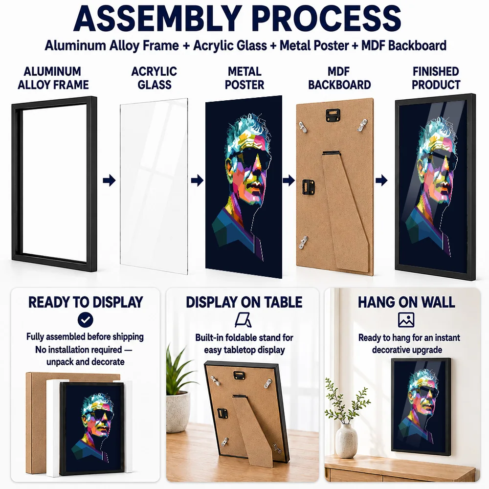 Master Chief Gaming Character Portrait Framed Metal Print Customized Hero Tribute Wall Art Created For Players To Style Studio